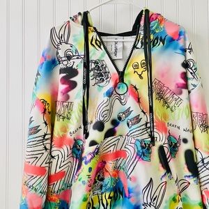 ASOS x Collusion Graffiti Print Sweatshirt w/ Zip